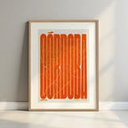 Graphic souvenir of Cordoba – Contemporary typographic print