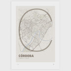 Lámina tipográfica de Cordoba – diseño Ultrafina, sin marco sobre papel