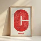 Lámina decorativa de Cuenca – Arte tipográfico moderno