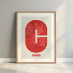 Decorative print of Cuenca – Modern typographic art