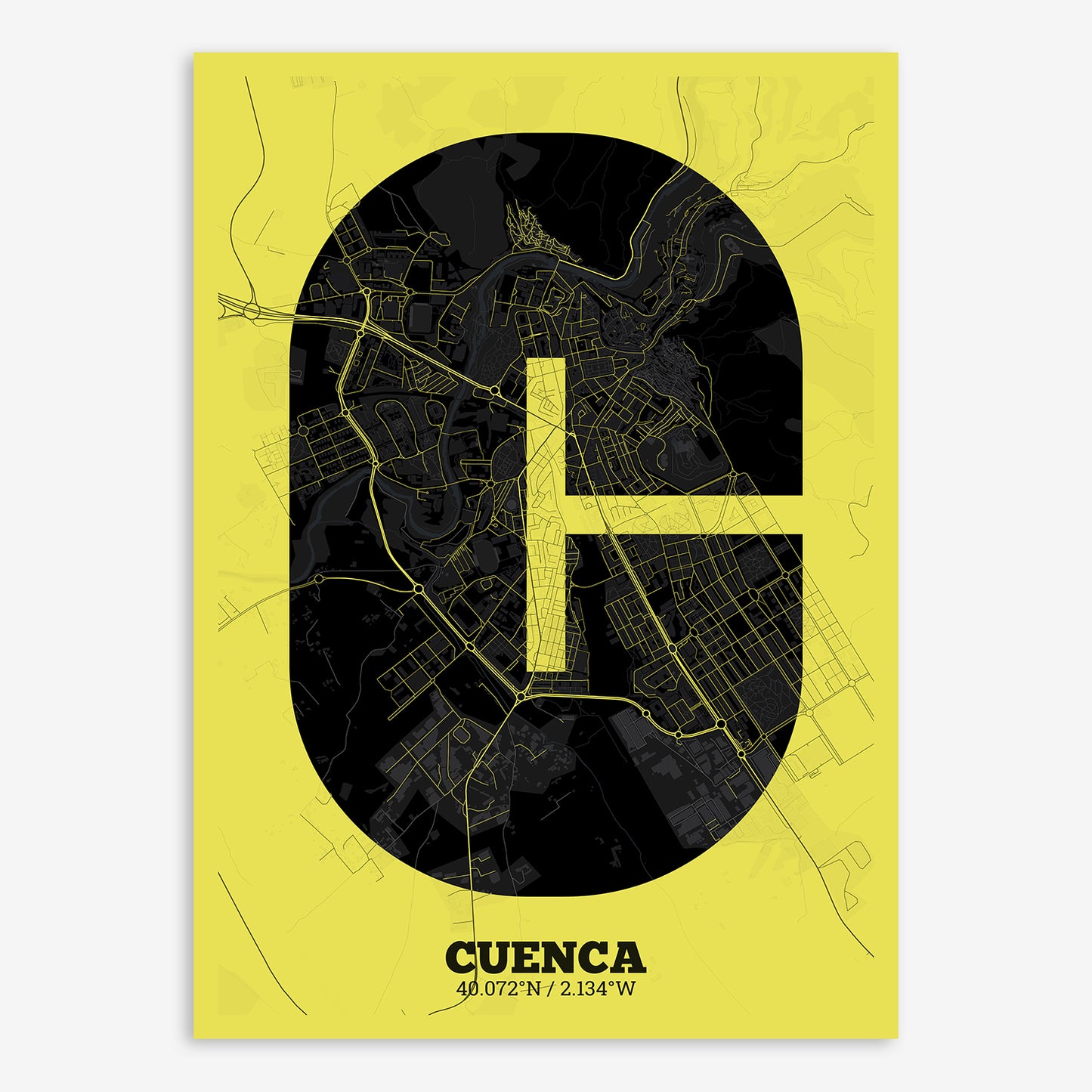 Cuenca Map V02 Night / No Frame / No