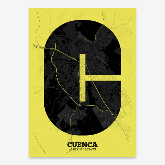 Cuenca Map V02 Night / Frame / Yes