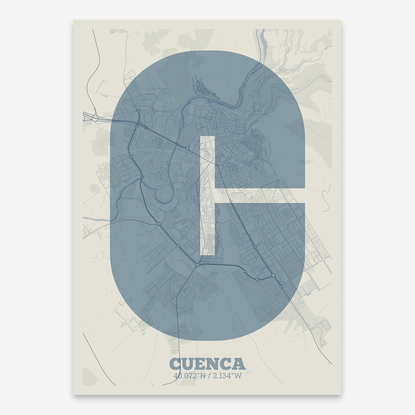 Cuenca Map V02 Seaside / No Frame / No