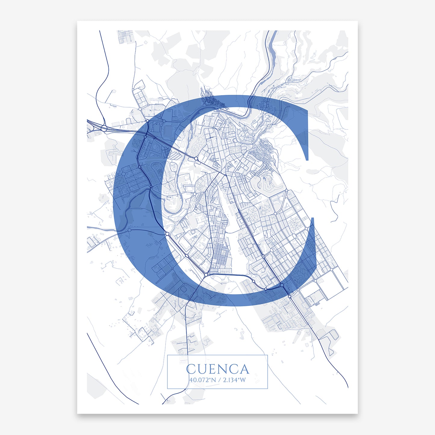 Cuenca Map V06 Med / Frame / Yes