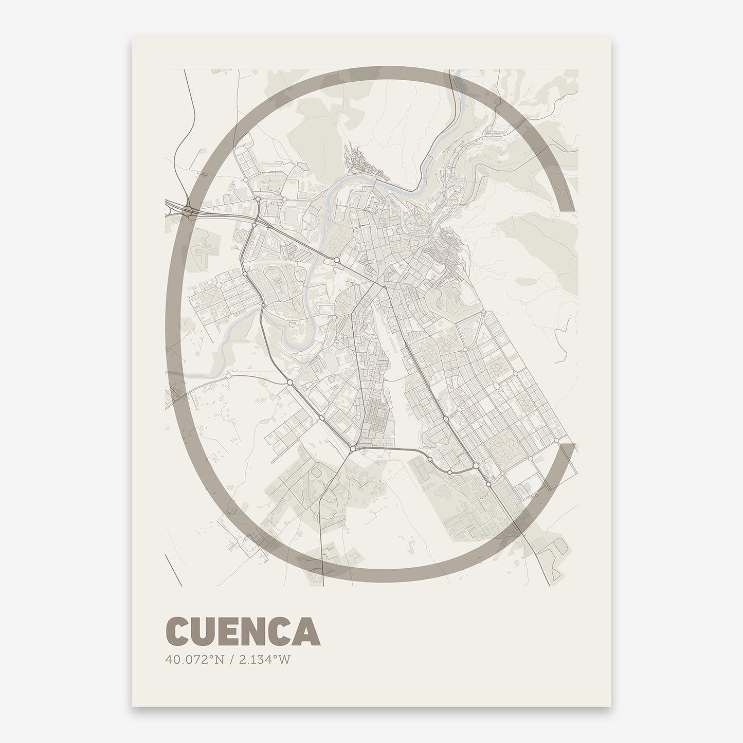 Cuenca Map V07 Rustic / No Frame / No