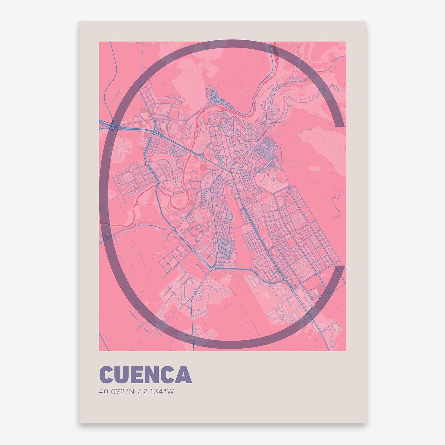 Cuenca Map V07 Tuscan / No Frame / No