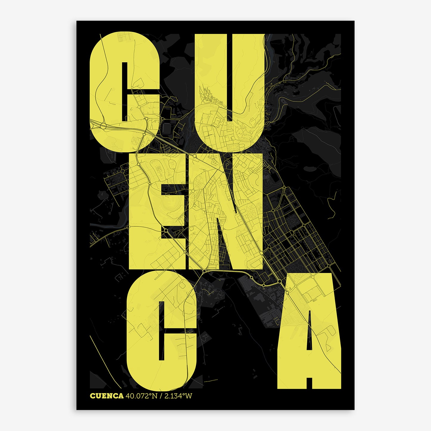 Cuenca Map V08 Night / Frame / Yes