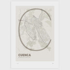 Lámina tipográfica de Cuenca – diseño Ultrafina, sin marco sobre papel