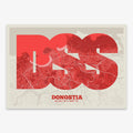 Decorative print of Donostia – Modern typographic art