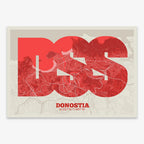 Decorative print of Donostia – Modern typographic art