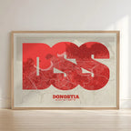 Decorative print of Donostia – Modern typographic art