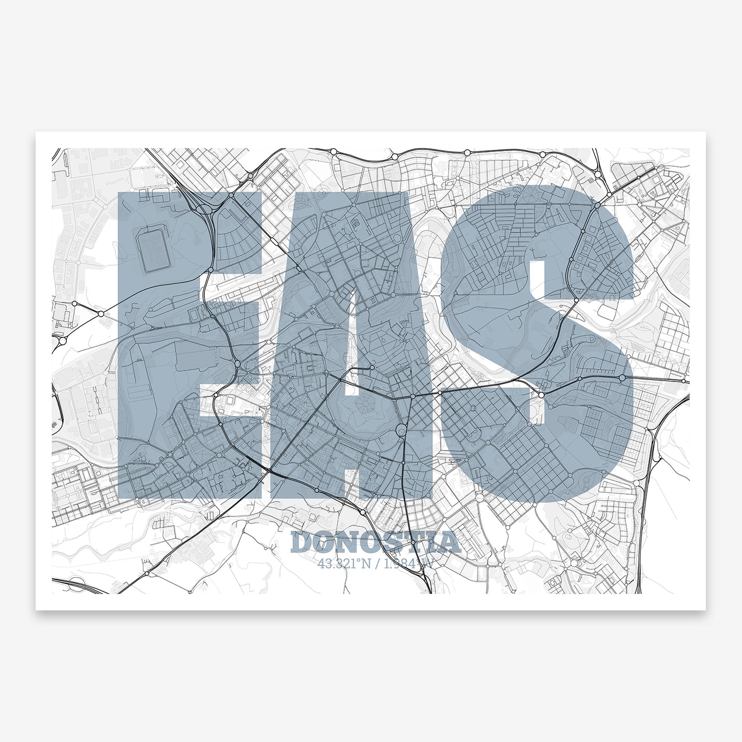 Donostia Map V02 Urban / Frame / Yes