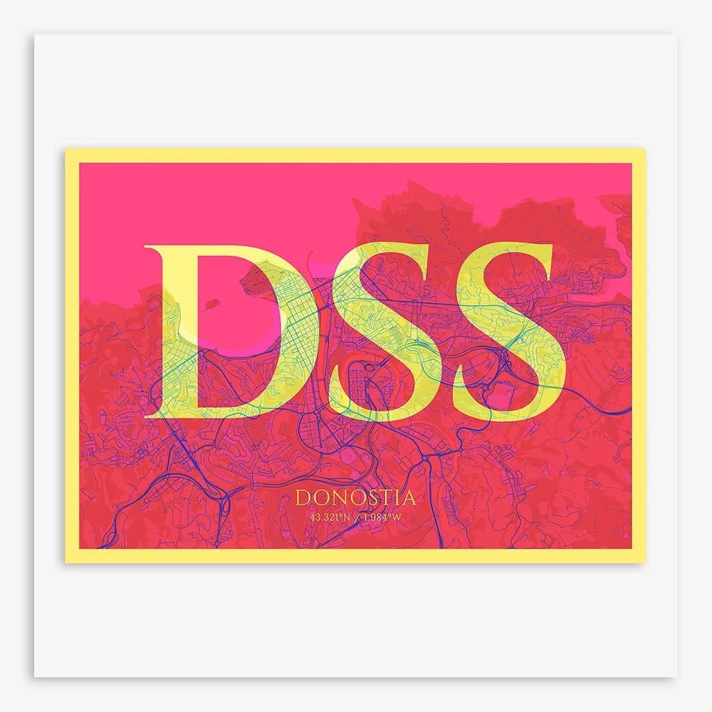 Elegant print of Donostia – Minimalist and sophisticated poster