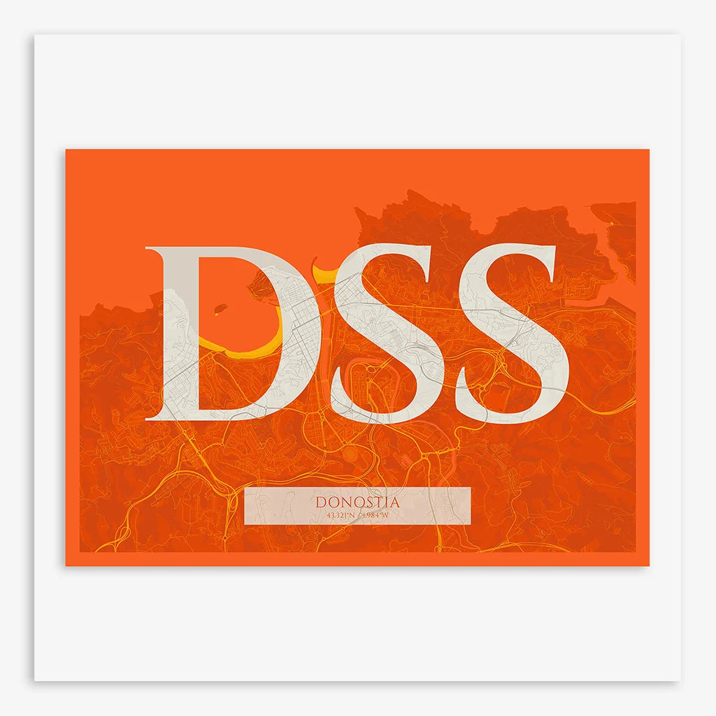 Elegant print of Donostia – Minimalist and sophisticated poster