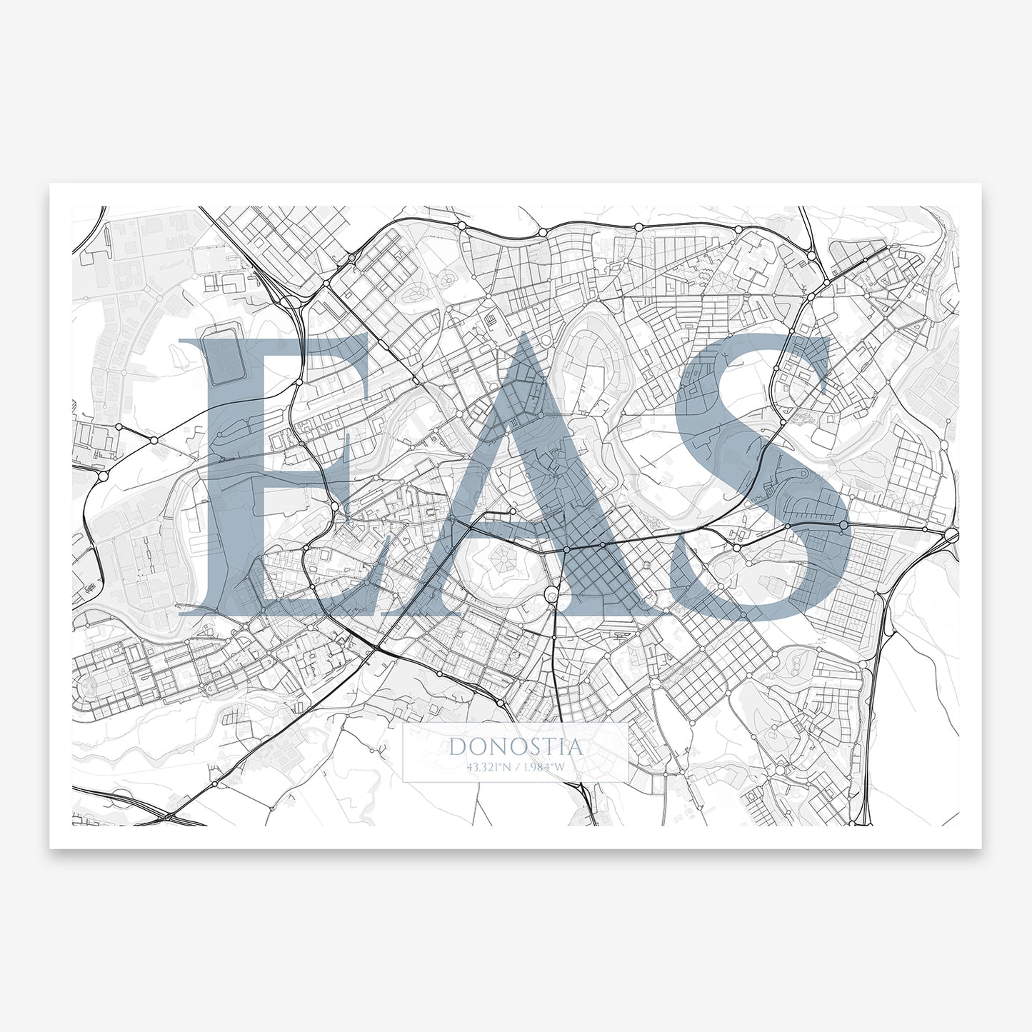 Donostia Map V06 Urban / Frame / Yes