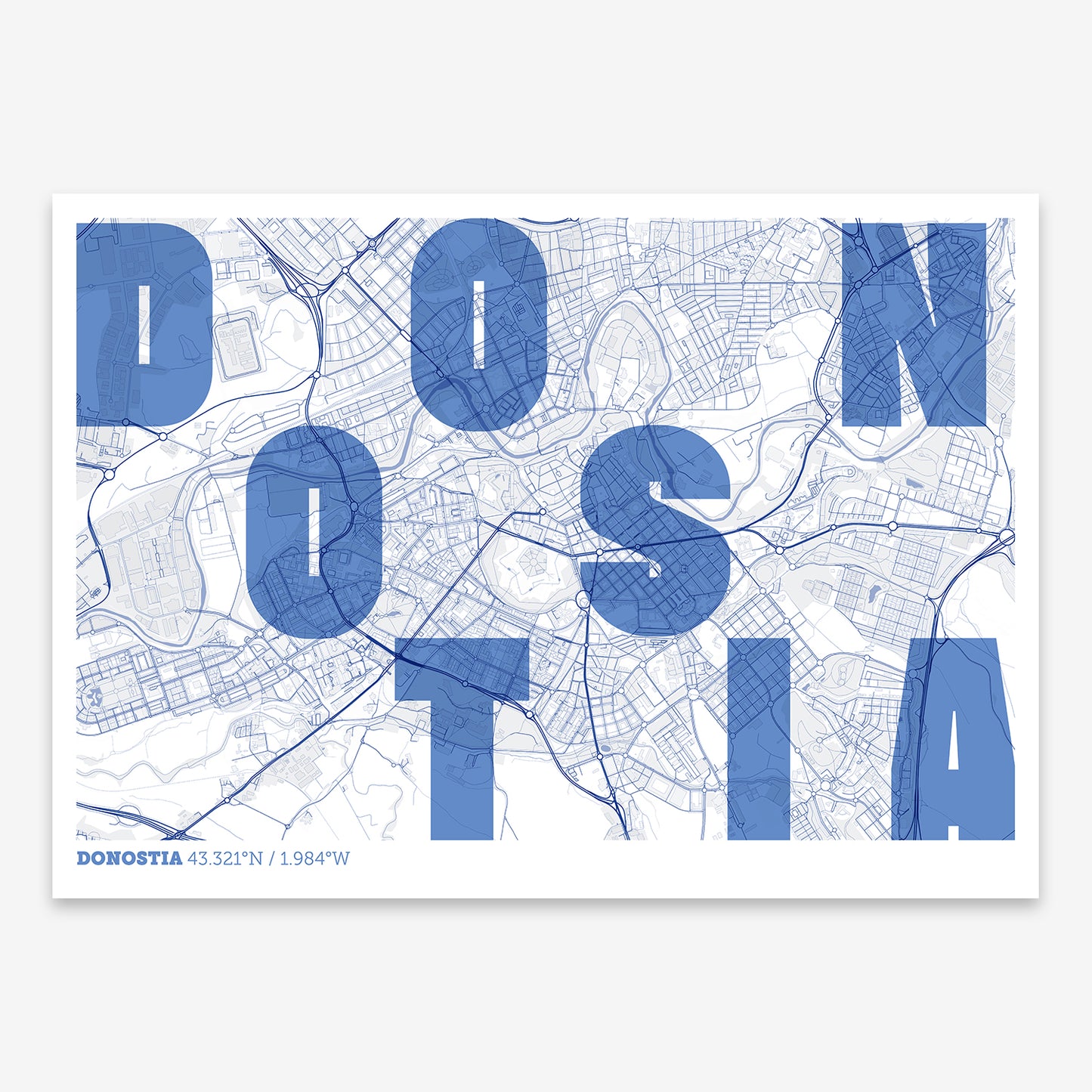 Donostia Map V08 Med / No Frame / No