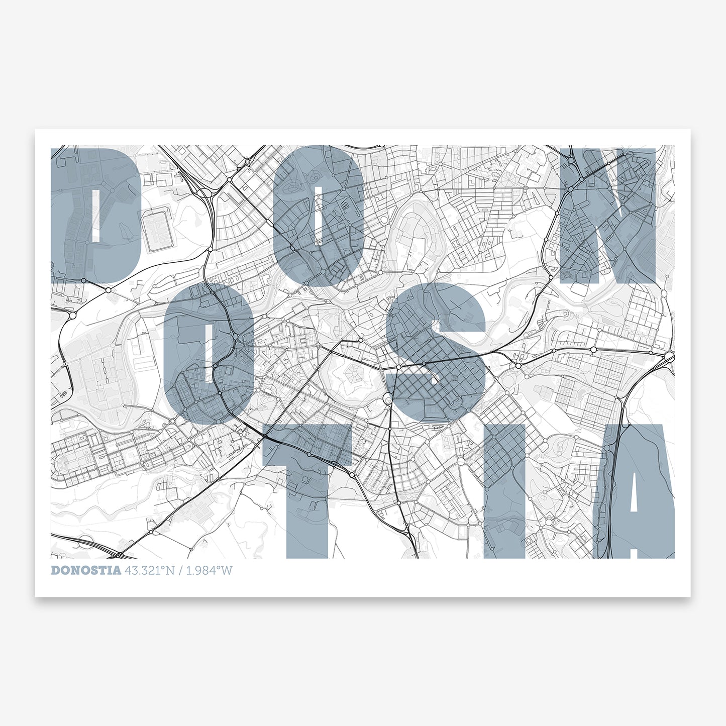 Donostia Map V08 Urban / No Frame / No