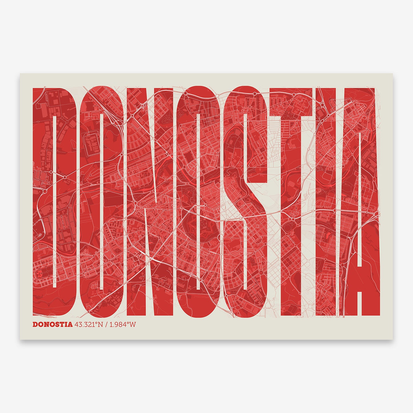 Donostia Map V09 Boho / Frame / Yes