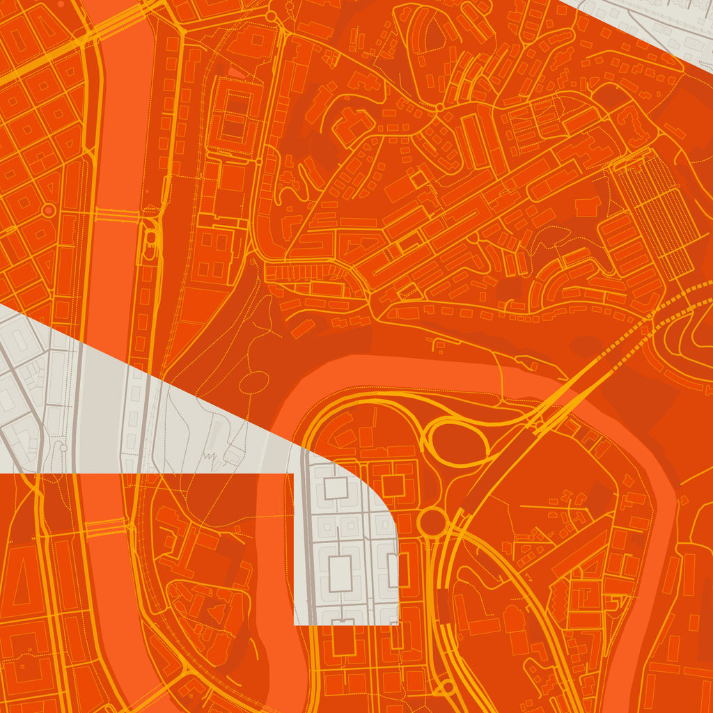 Detalle de la lámina tipográfica de Donostia, textura del papel Giclée