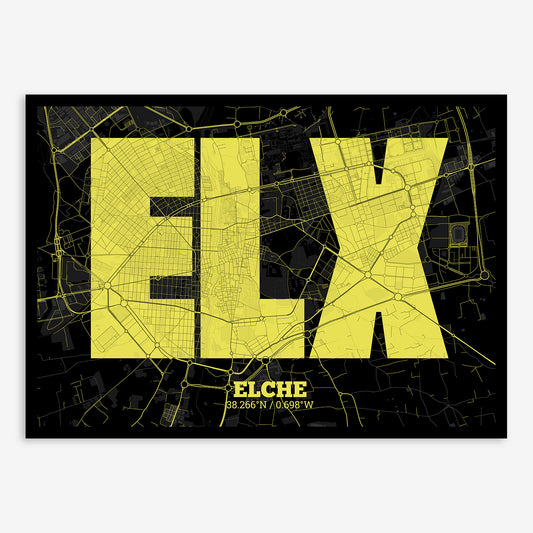 Elche Map V02 Night / Frame / Yes