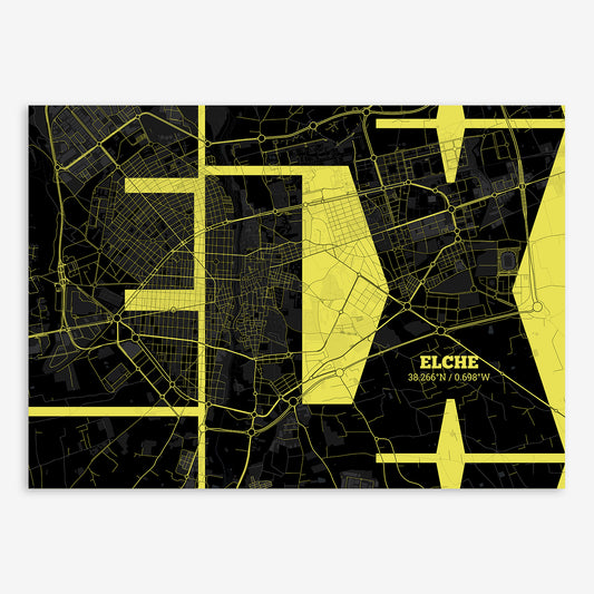 Elche Map V03 Night / Frame / Yes