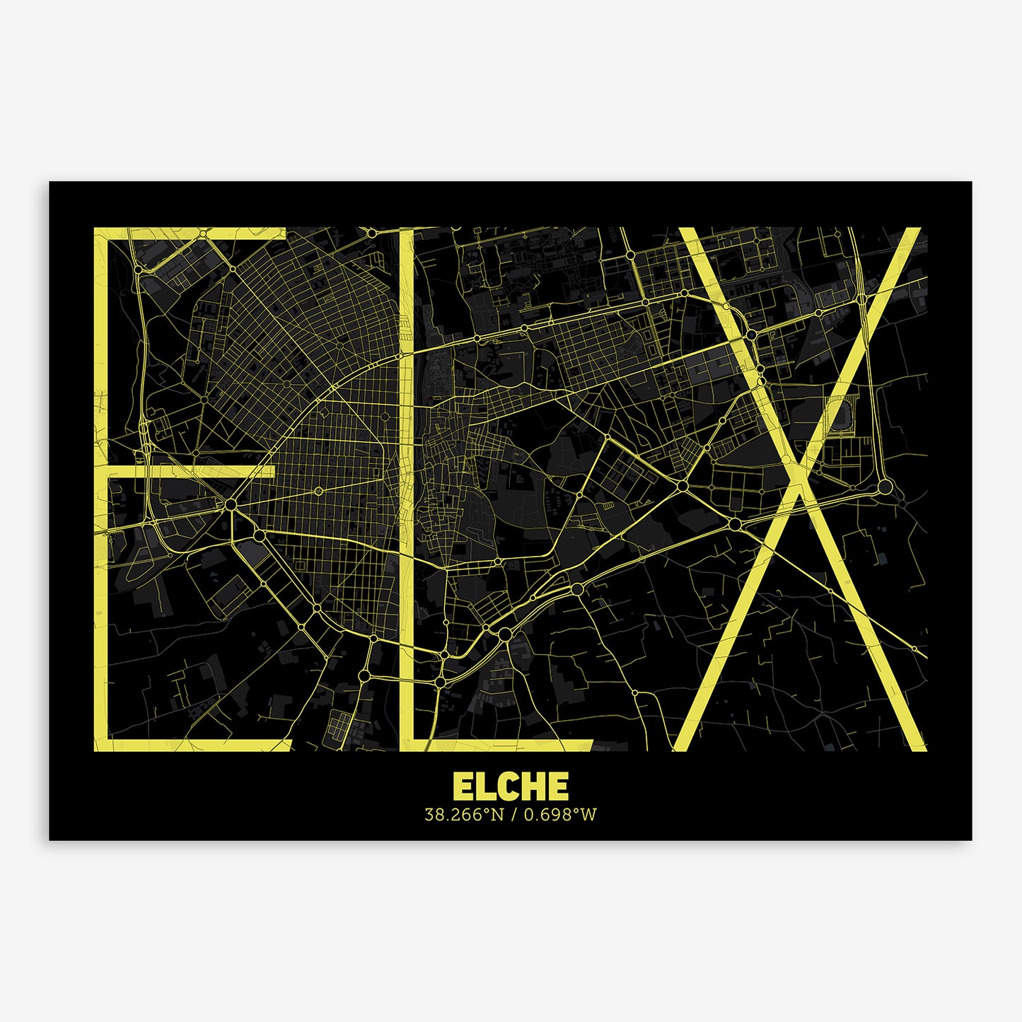 Elche Map V07 Night / No Frame / No