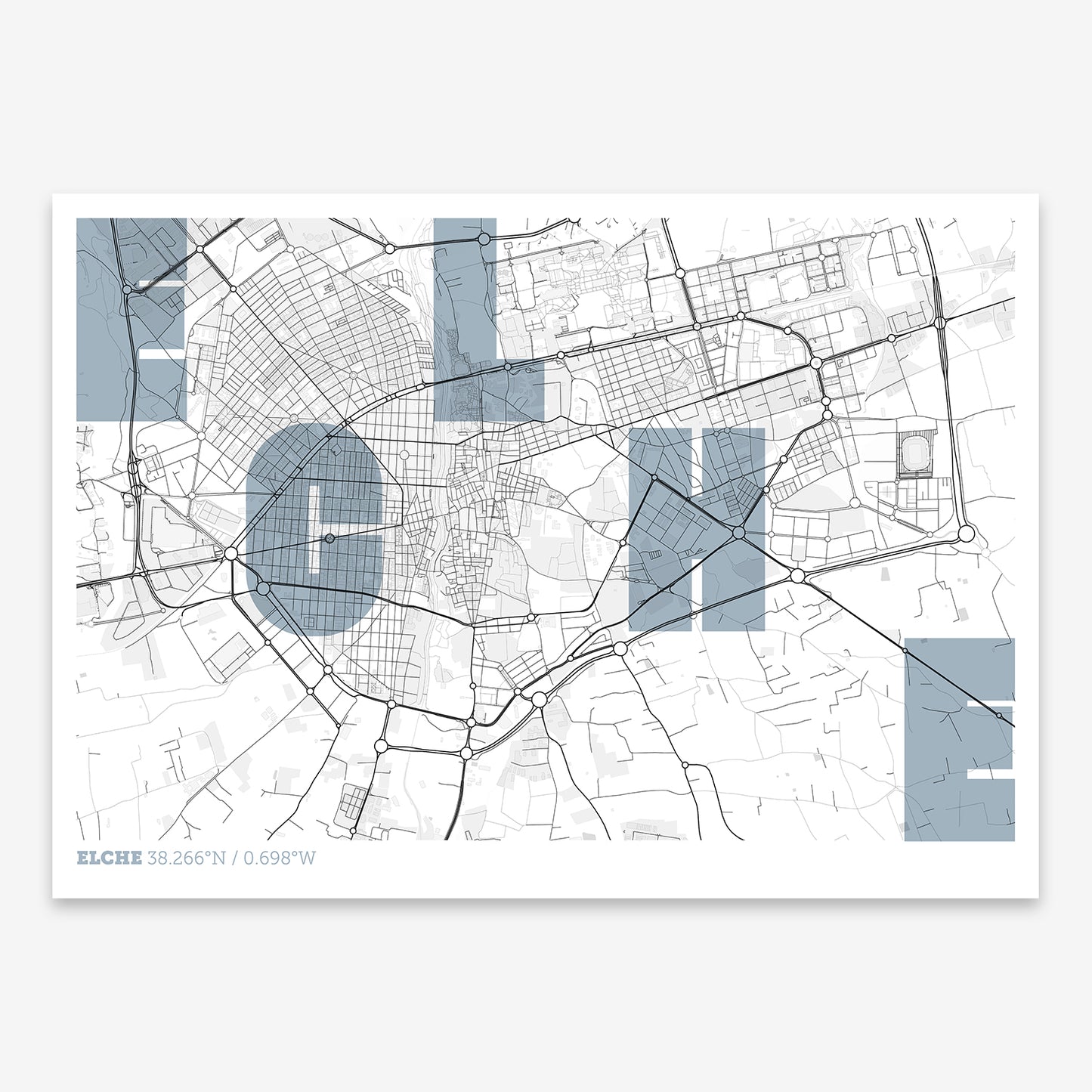 Elche Map V08 Urban / Frame / Yes