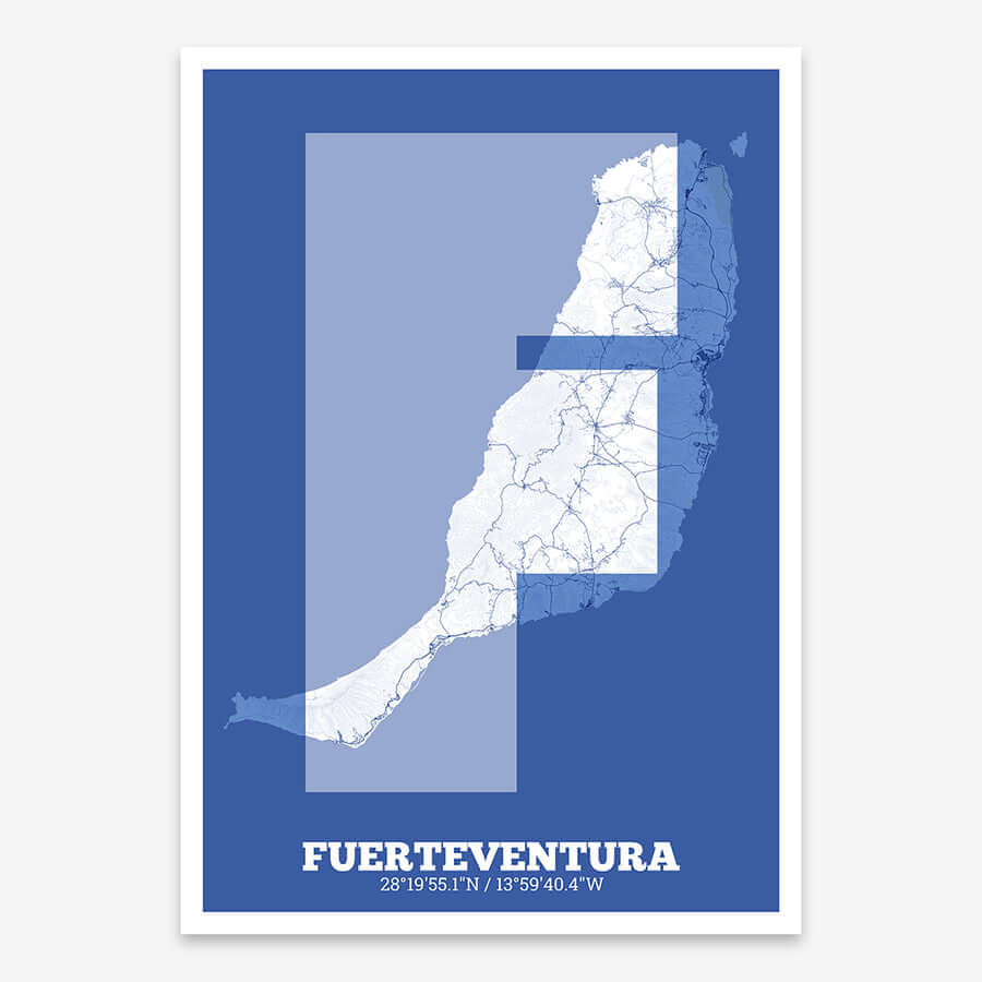 Lámina decorativa de Fuerteventura – Arte tipográfico moderno