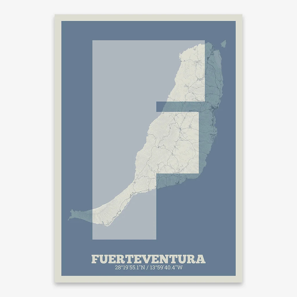 Decorative print of Fuerteventura – Modern typographic art