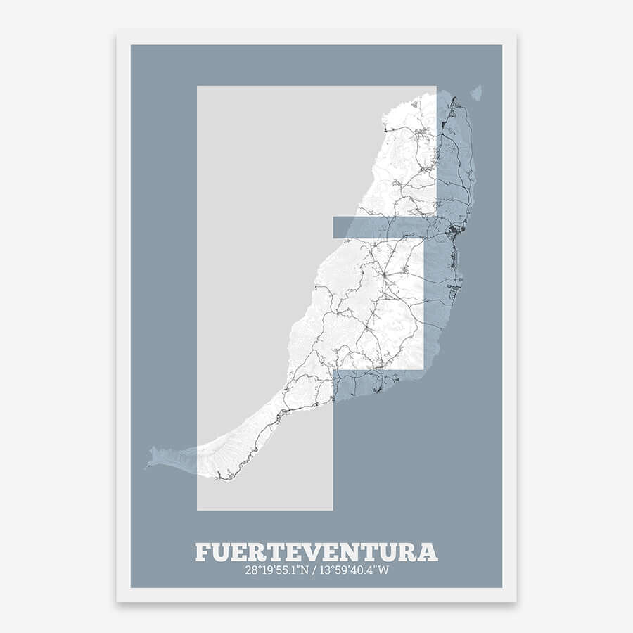 Lámina decorativa de Fuerteventura – Arte tipográfico moderno