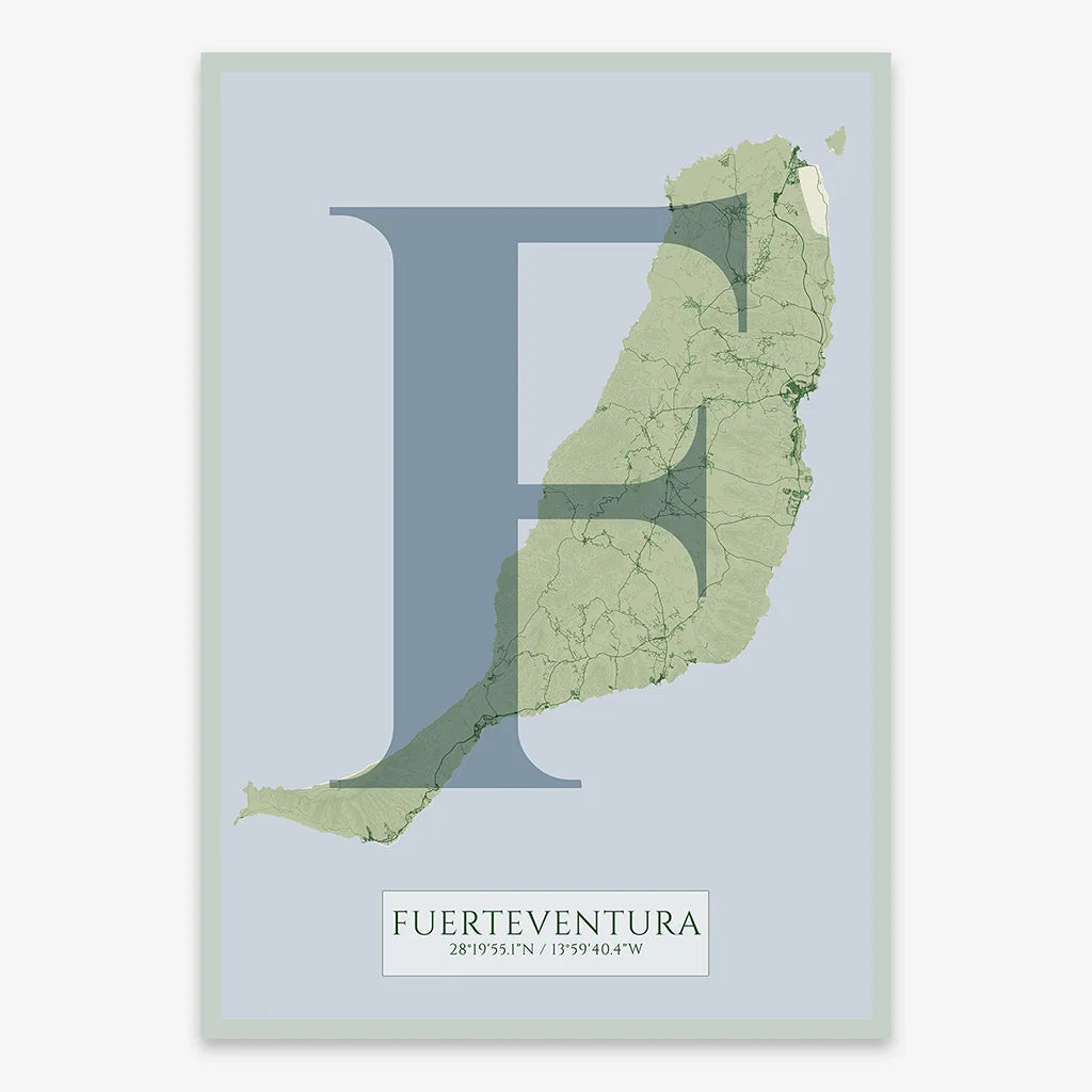 Elegant print of Fuerteventura – Minimalist and sophisticated poster