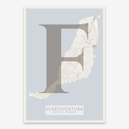 Elegant print of Fuerteventura – Minimalist and sophisticated poster