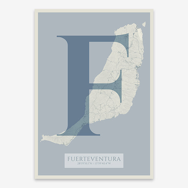 Lámina elegante de Fuerteventura – Póster minimalista y sofisticado