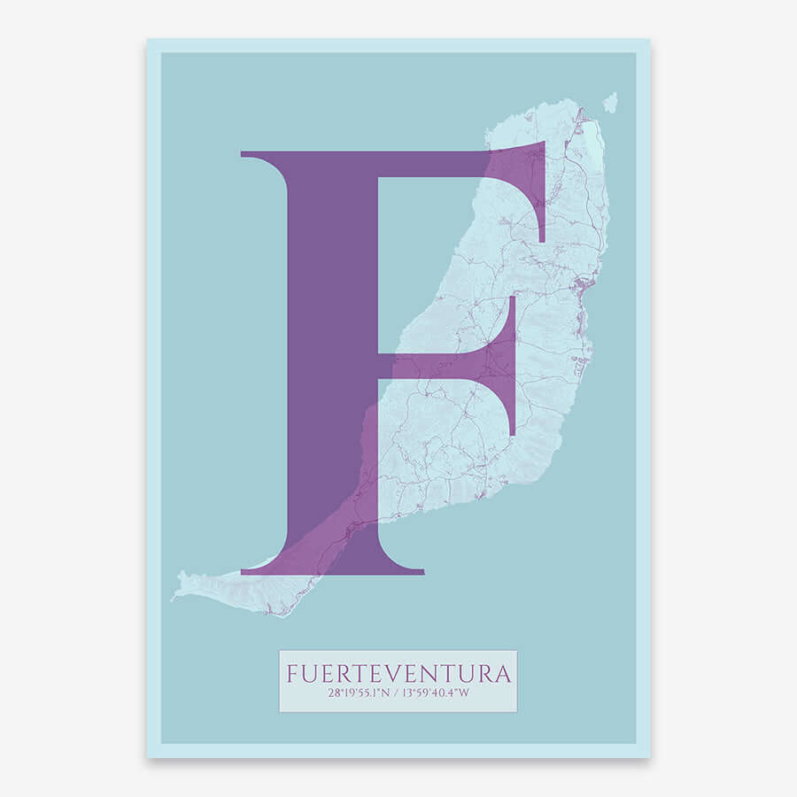 Lámina elegante de Fuerteventura – Póster minimlaista y sofisticado