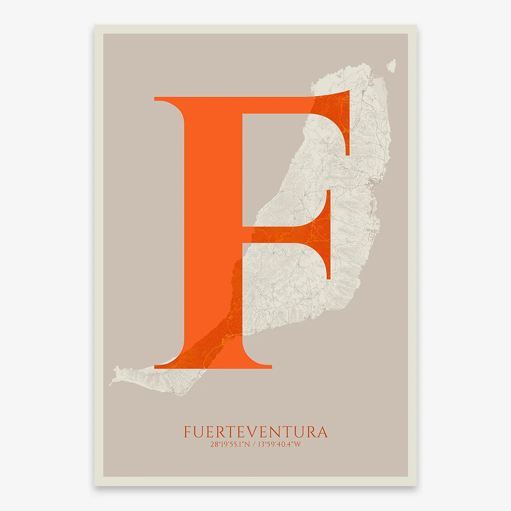 Elegant print of Fuerteventura – Minimalist and sophisticated poster