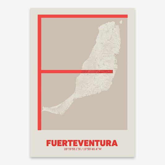 Póster decorativo de Fuerteventura – Arte tipográfico ultrafino