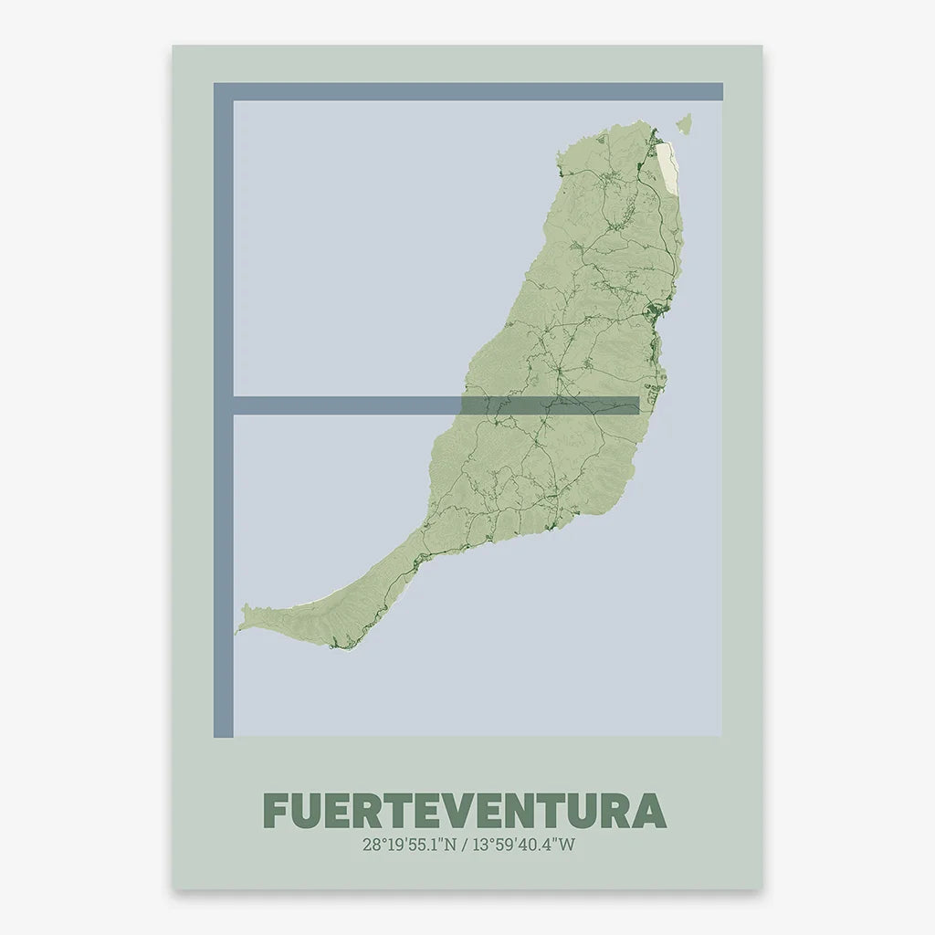 Fuerteventura decorative poster – Ultra-fine typographic art