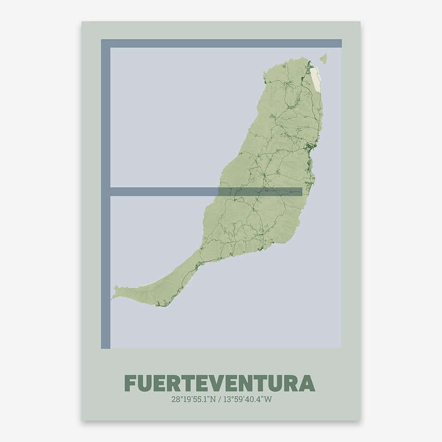 Póster decorativo de Fuerteventura – Arte tipográfico ultrafino