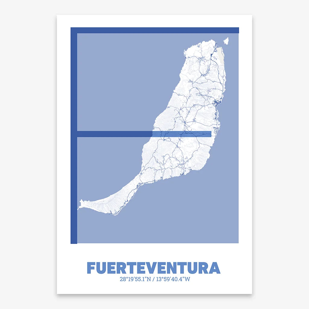 Fuerteventura decorative poster – Ultra-fine typographic art
