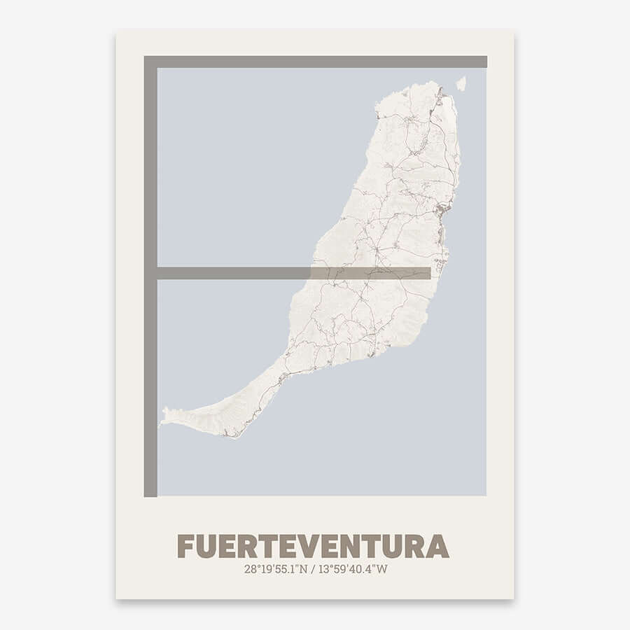 Póster decorativo de Fuerteventura – Arte tipográfico ultrafino