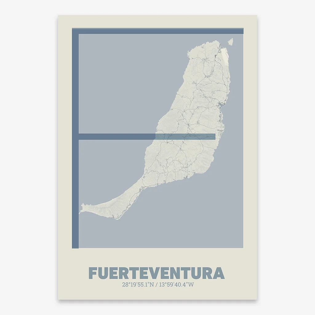 Fuerteventura decorative poster – Ultra-fine typographic art
