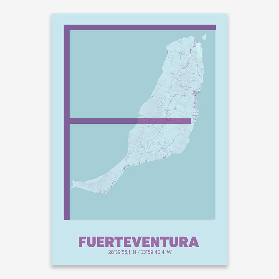 Póster decorativo de Fuerteventura – Arte tipográfico ultrafino