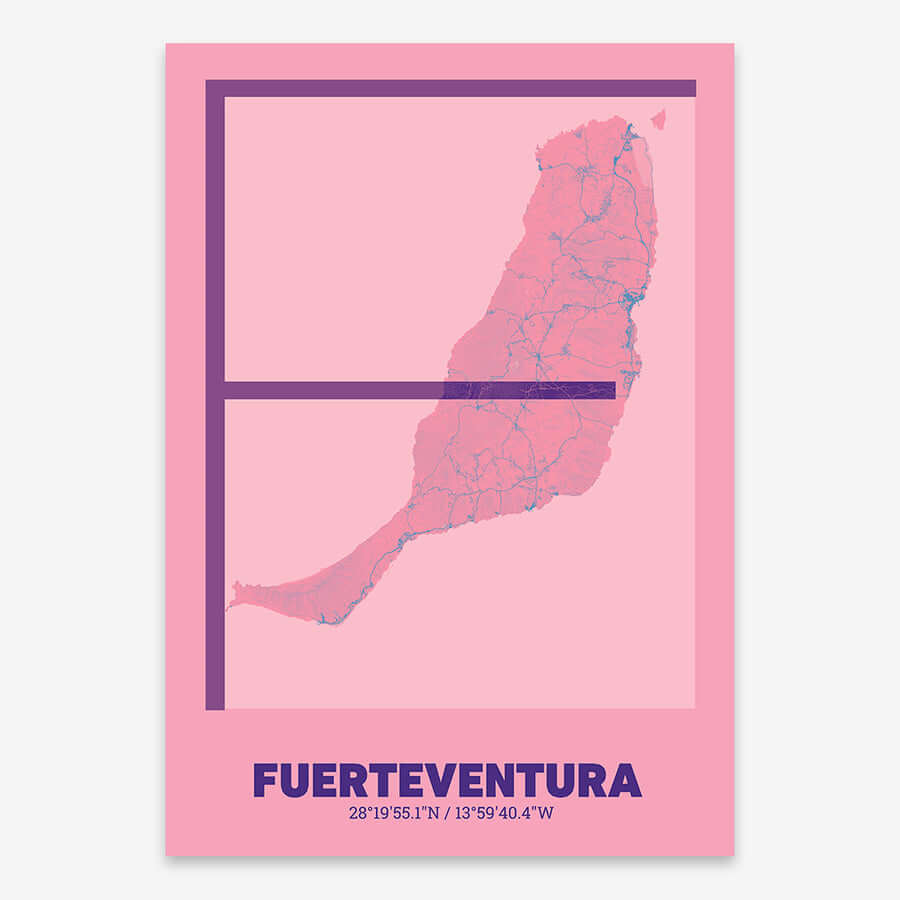 Póster decorativo de Fuerteventura – Arte tipográfico ultrafino