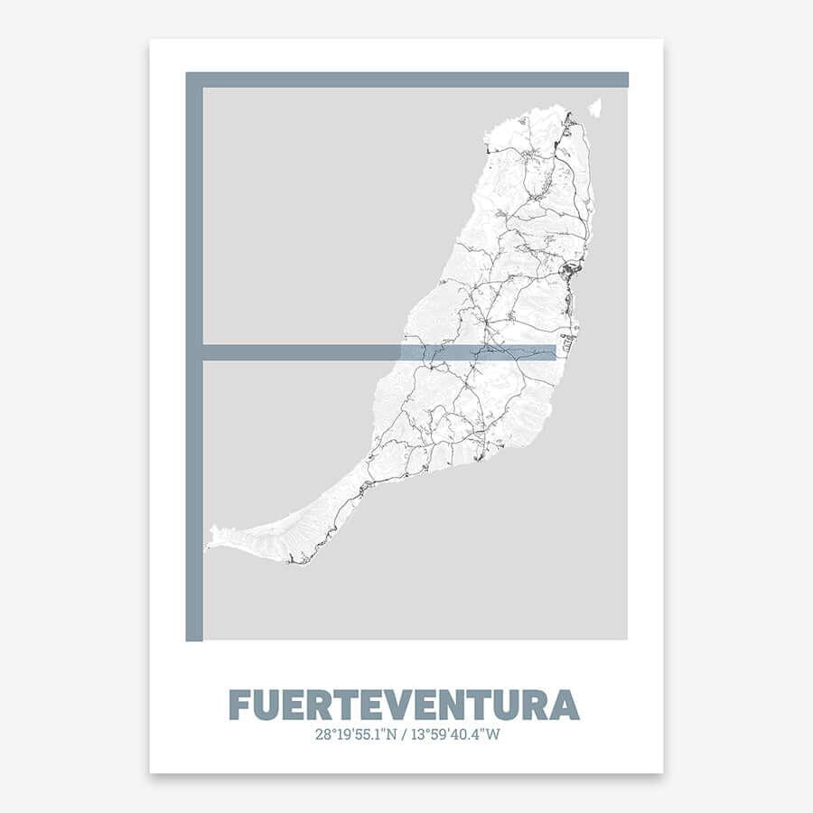 Póster decorativo de Fuerteventura – Arte tipográfico ultrafino