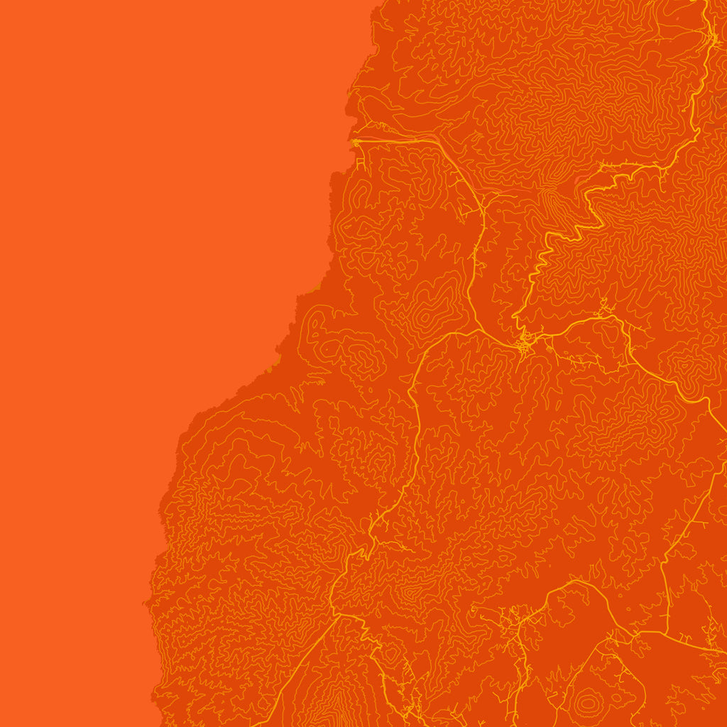Detalle de la lámina tipográfica de Fuerteventura, textura del papel Giclée