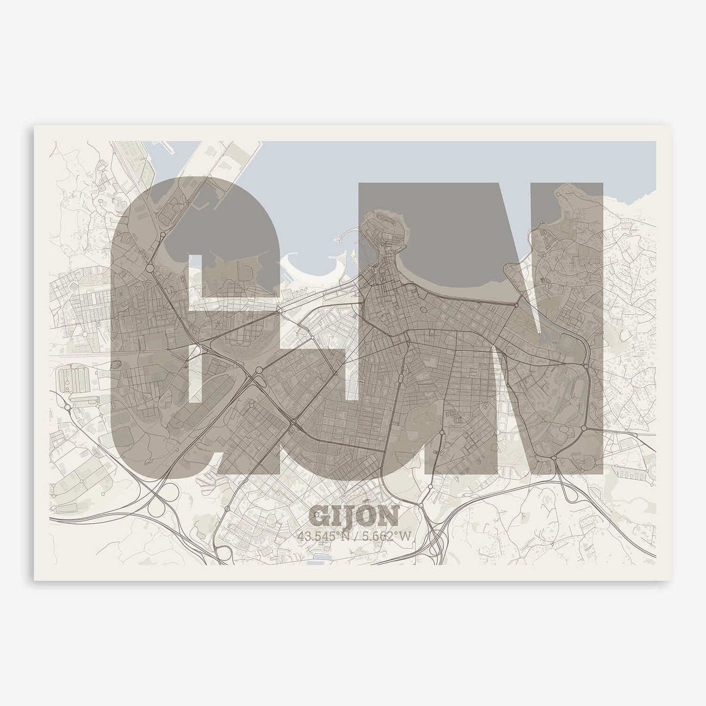 Gijon Map V02 rustic