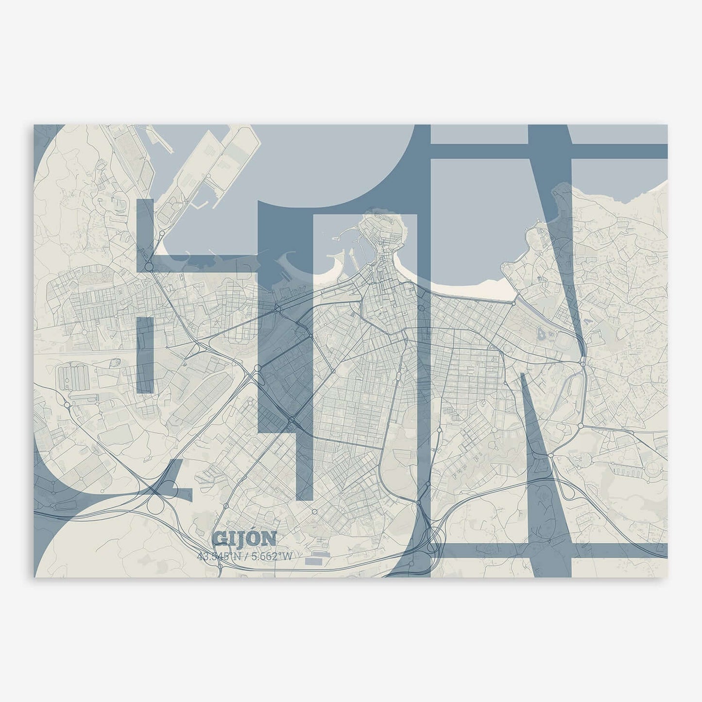 Gijon Map V03 seaside