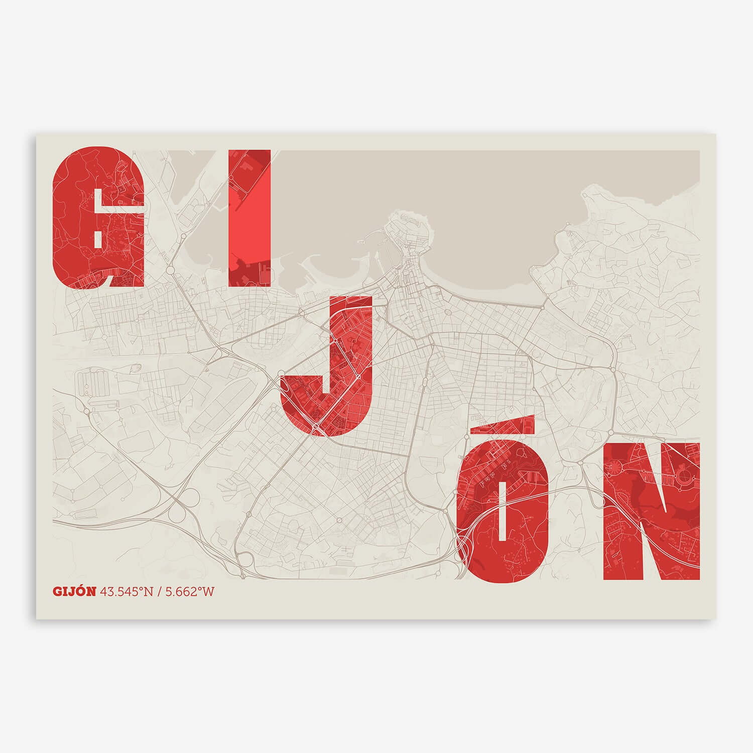 Gijon Map V08 boho