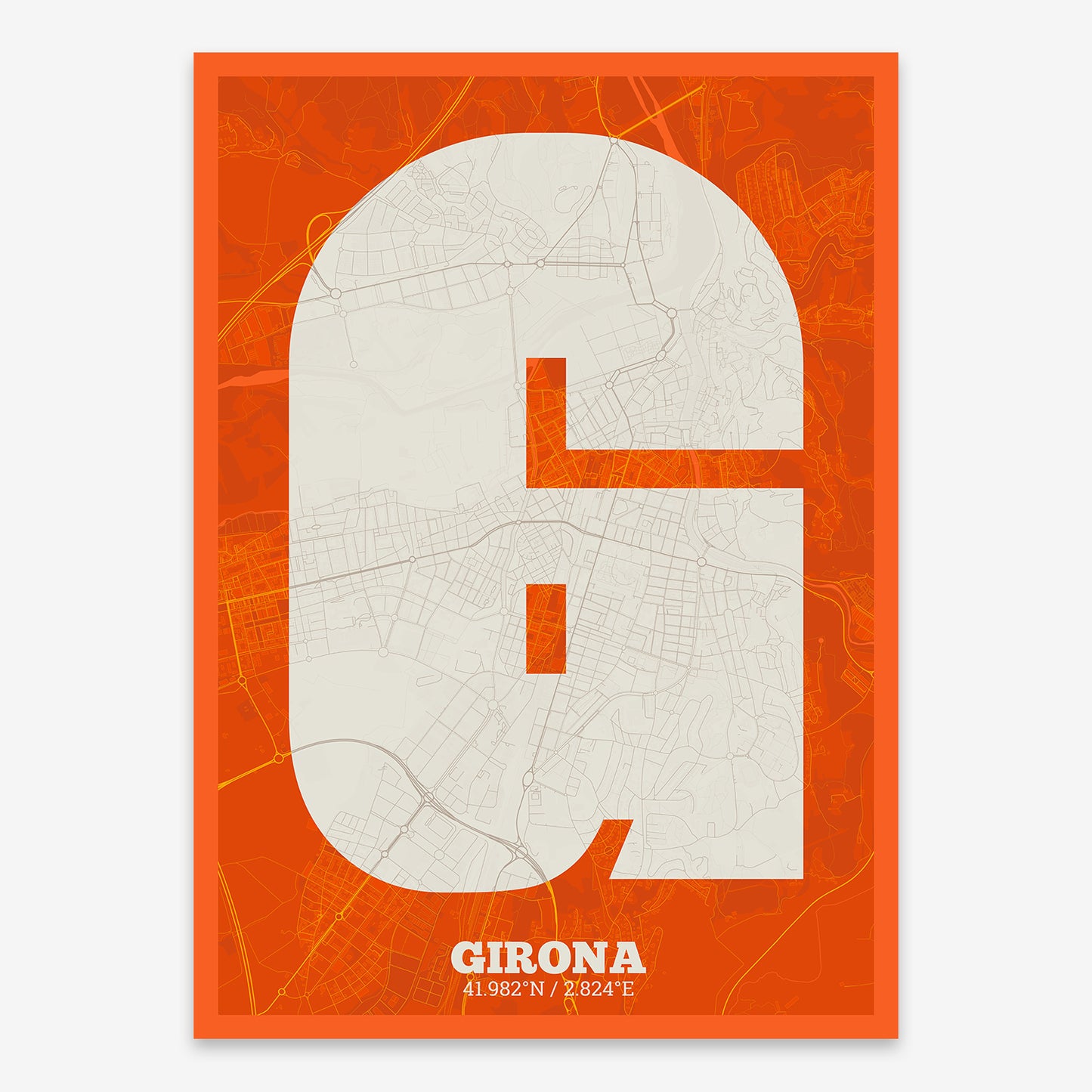 Girona Map V02 Tribal / No Frame / No