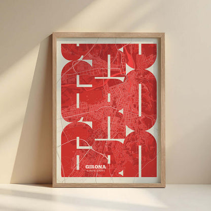 Ilustración de Girona con tipografía geométrica – "Las Letras Inseparables"